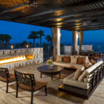 Outdoor sitting area.